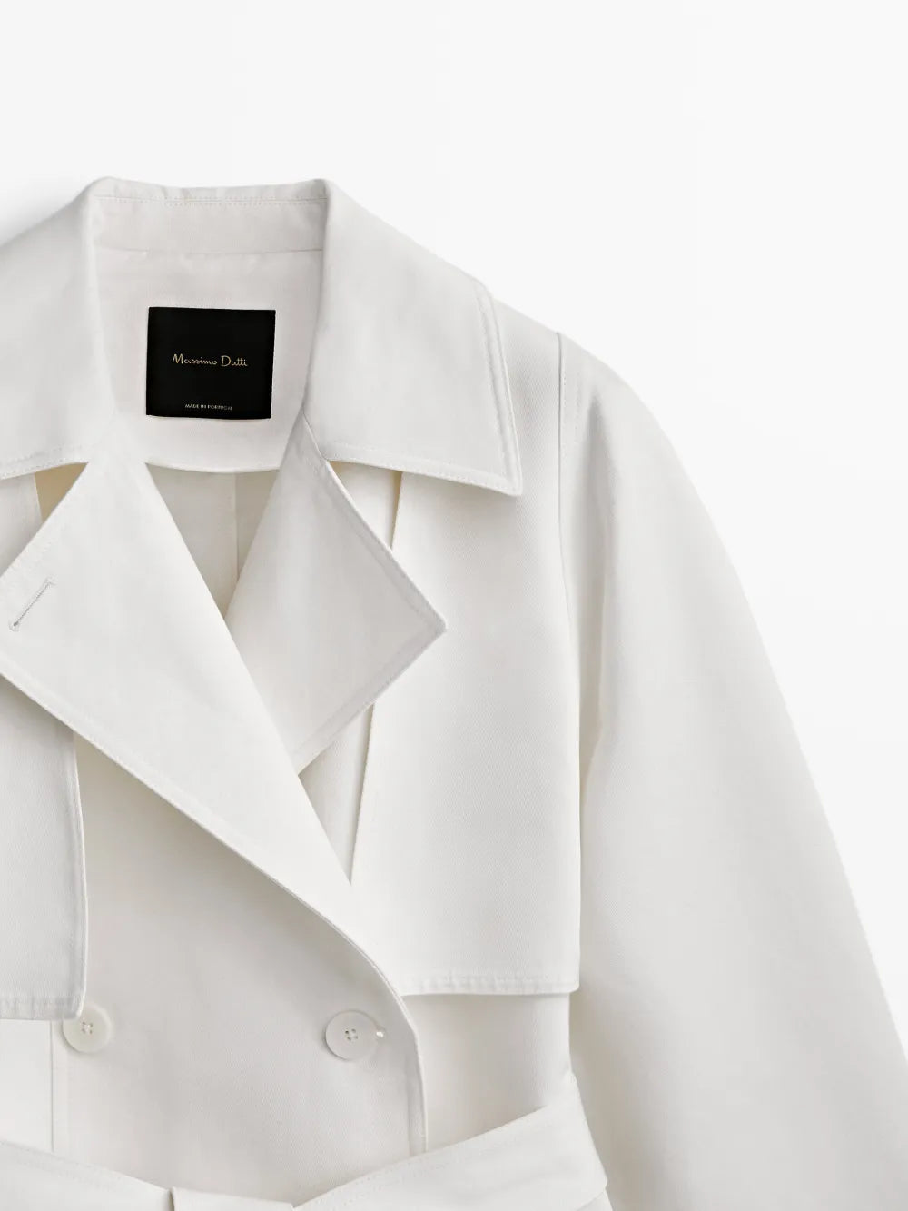 Chaqueta trench doble tejido - CRUDO