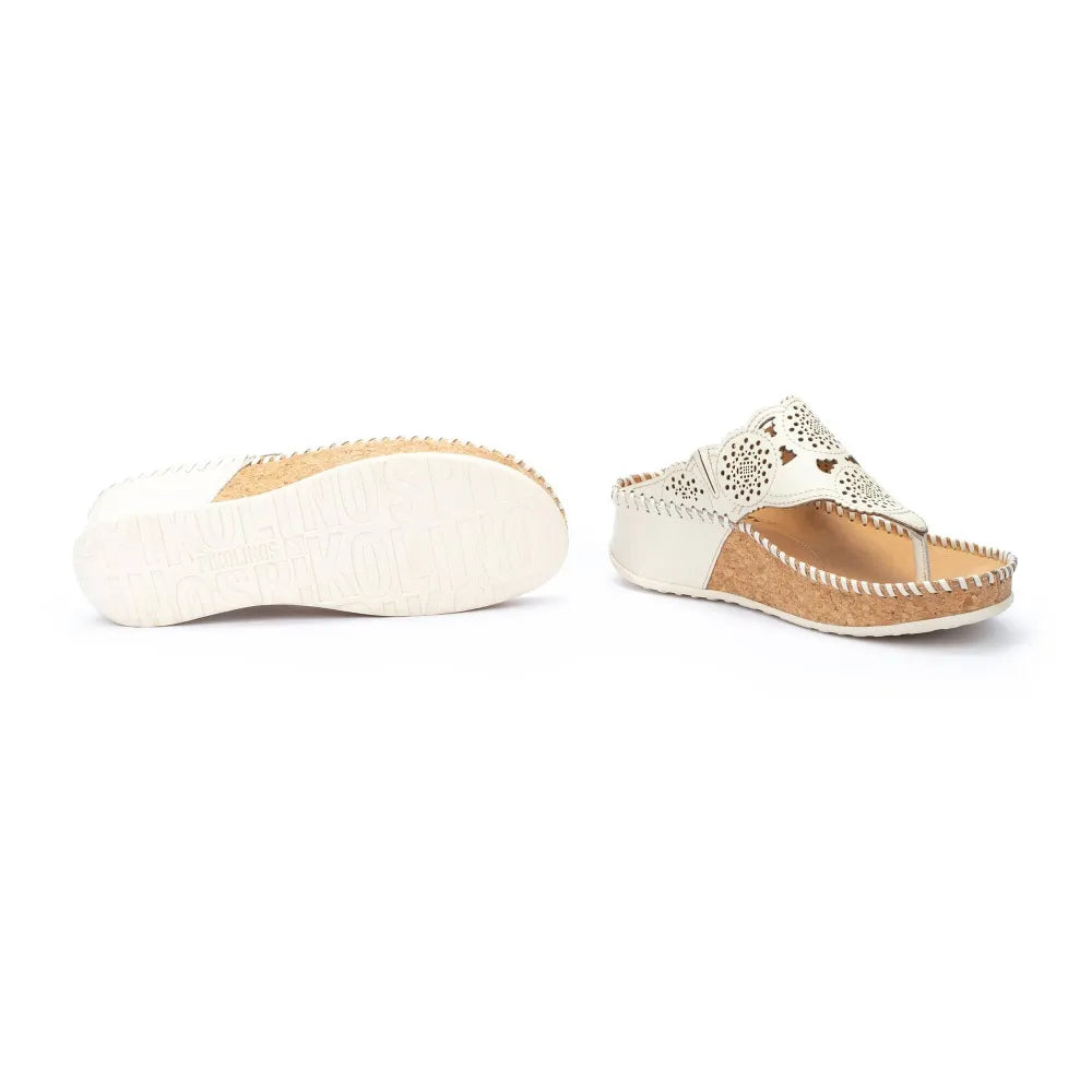 MARINAWomen’s punched leather platform sandals