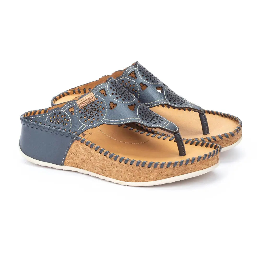 MARINAWomen’s blue punched leather sandals