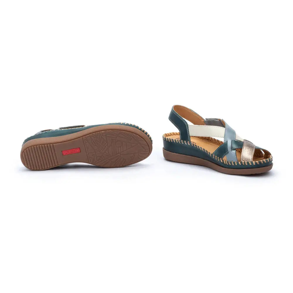 CADAQUESWomen's wedge sandals with multicolor straps