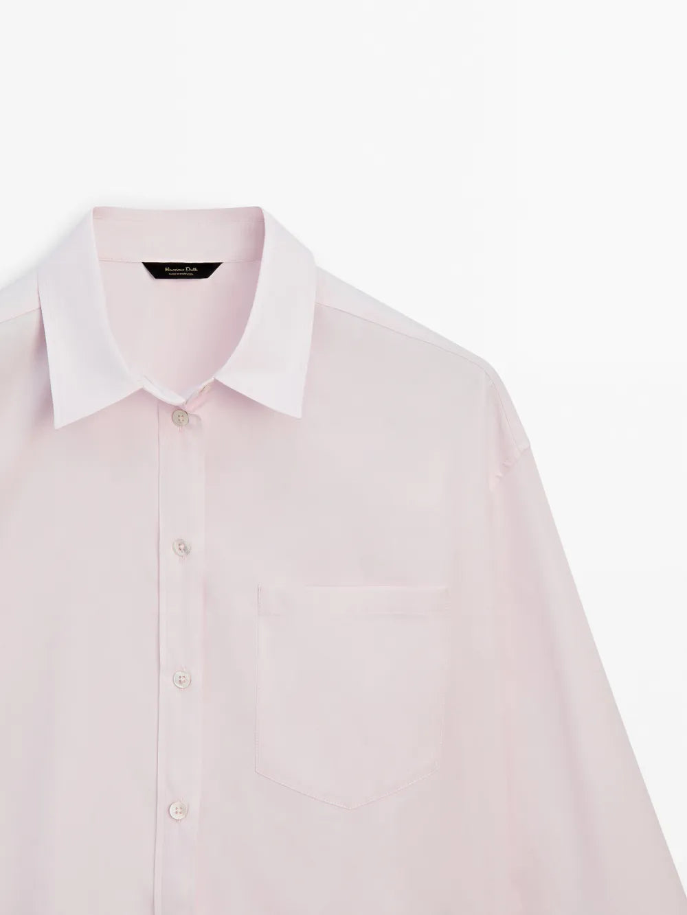 Camisa popelín cropped bolsillo