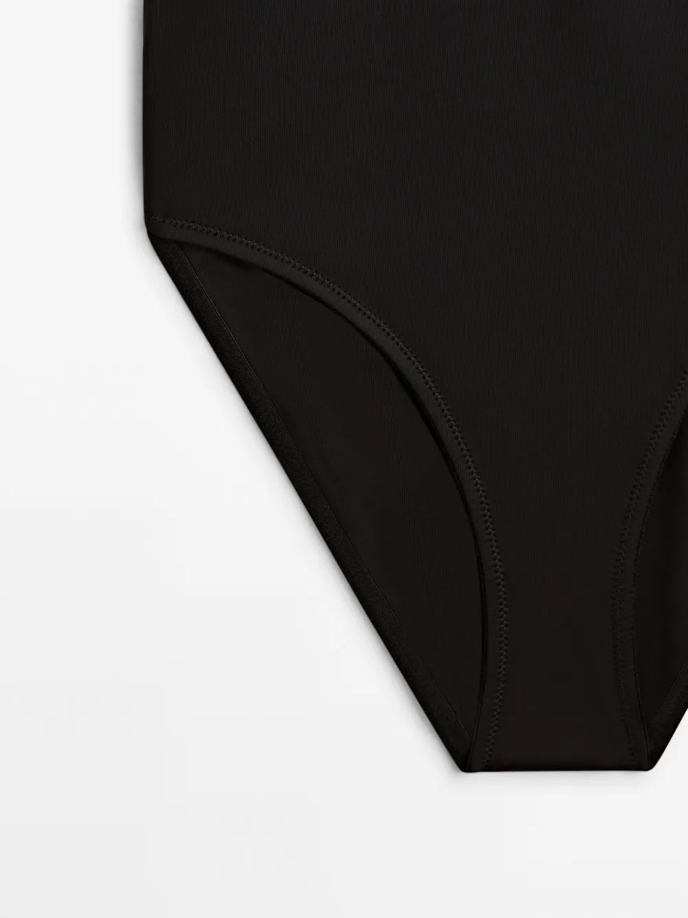 Bañador liso escote cruzado - NEGRO