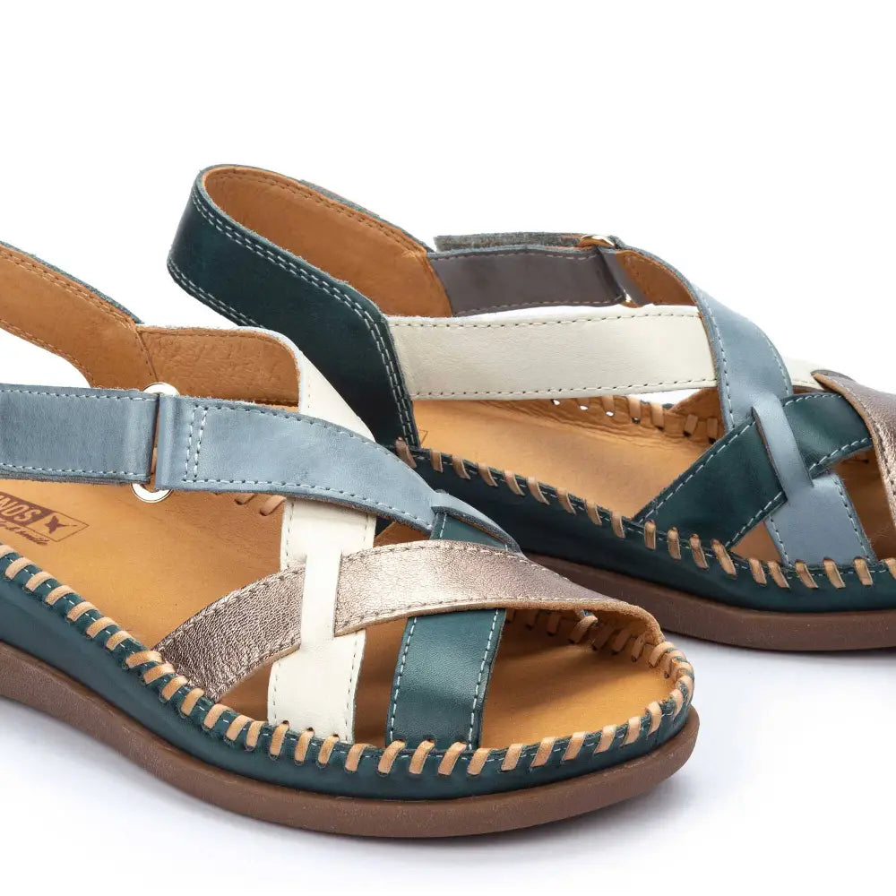 CADAQUESWomen's wedge sandals with multicolor straps