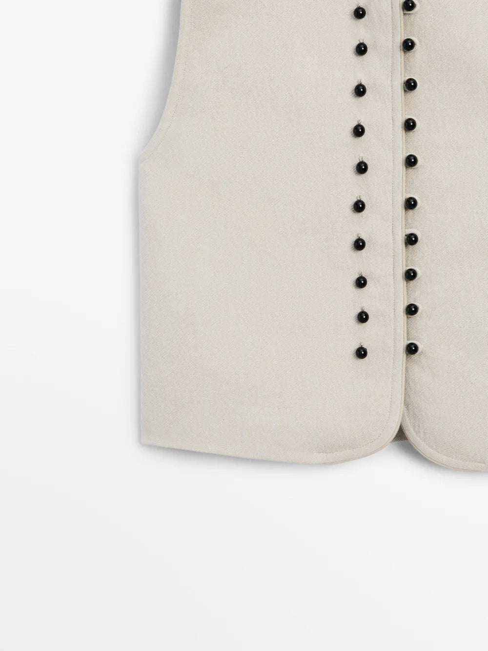 V-neck button vest