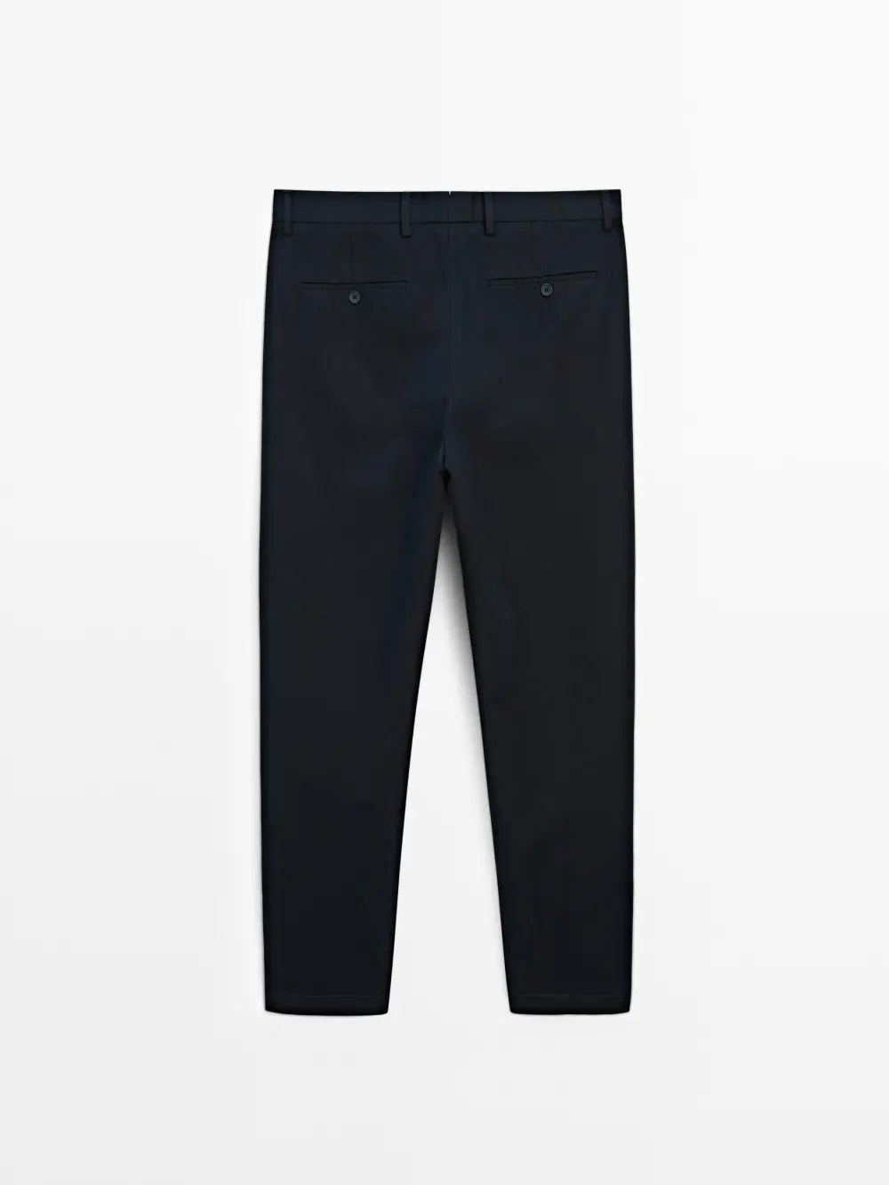 Tapered fit cotton linen trousers