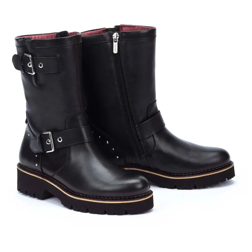 VICARBiker boots with buckle
