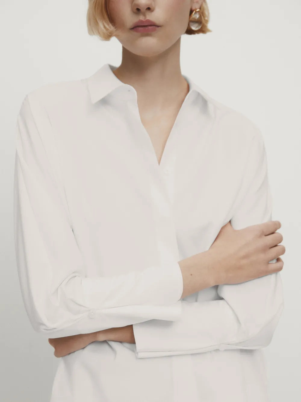 Camisa algodón puño doble -Studio
