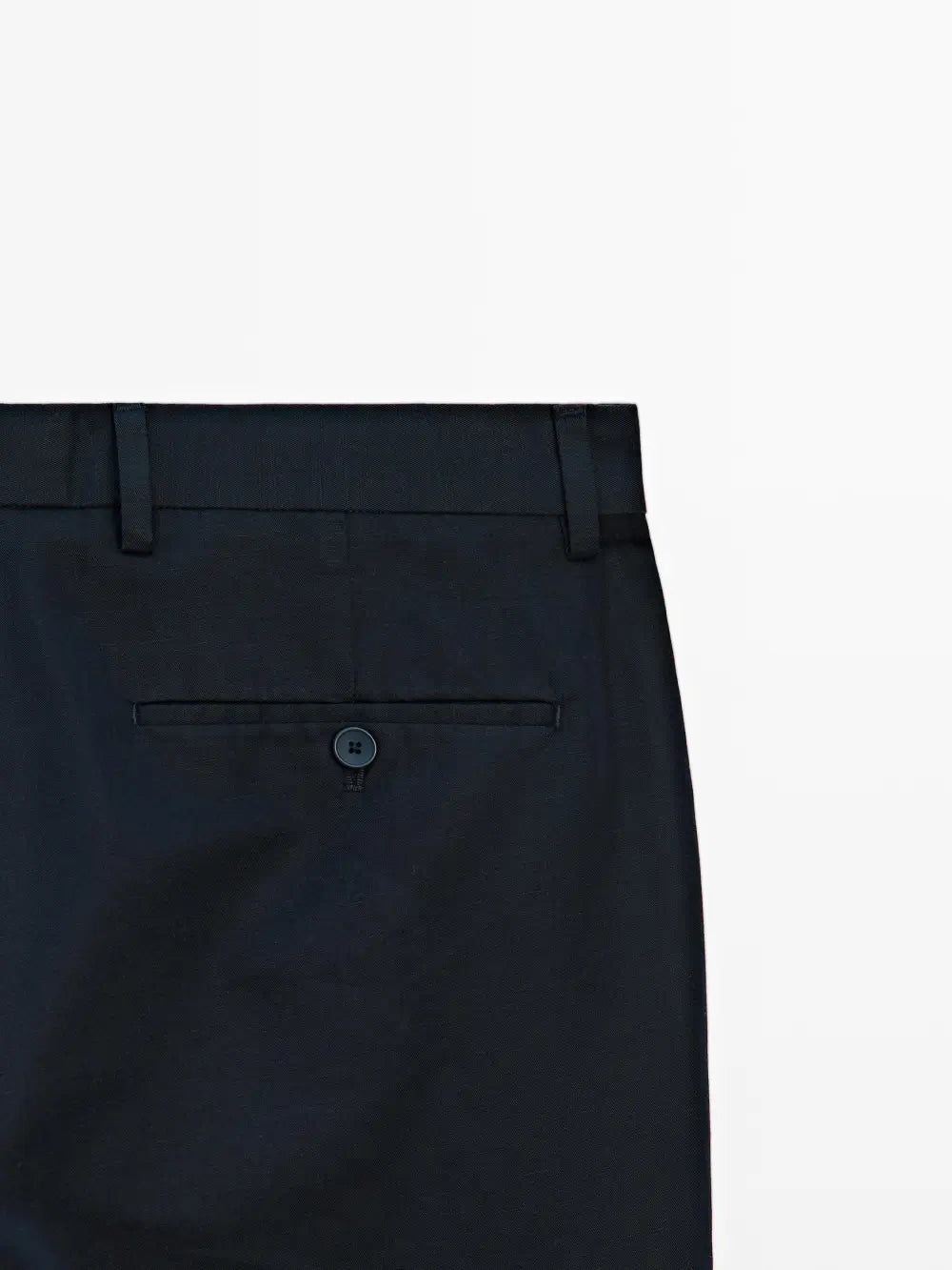 Tapered fit cotton linen trousers
