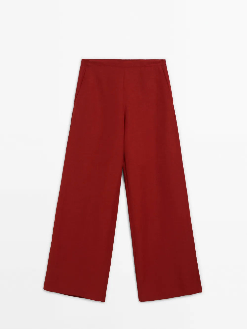 Pantalón wide leg conjunto con lino