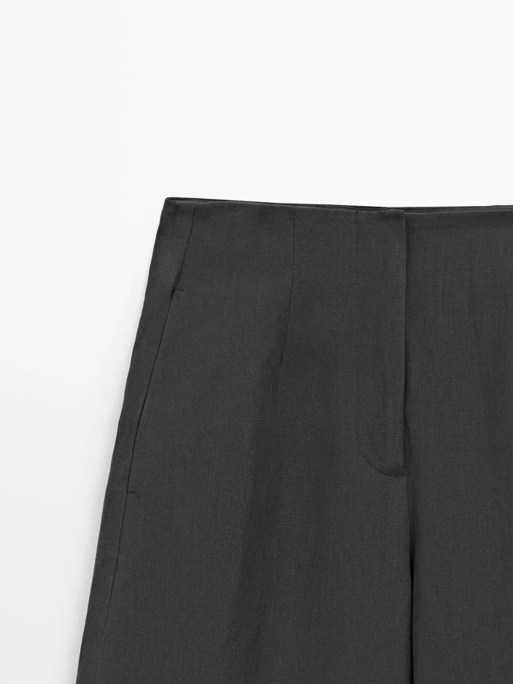 Pantalón traje total look con lino