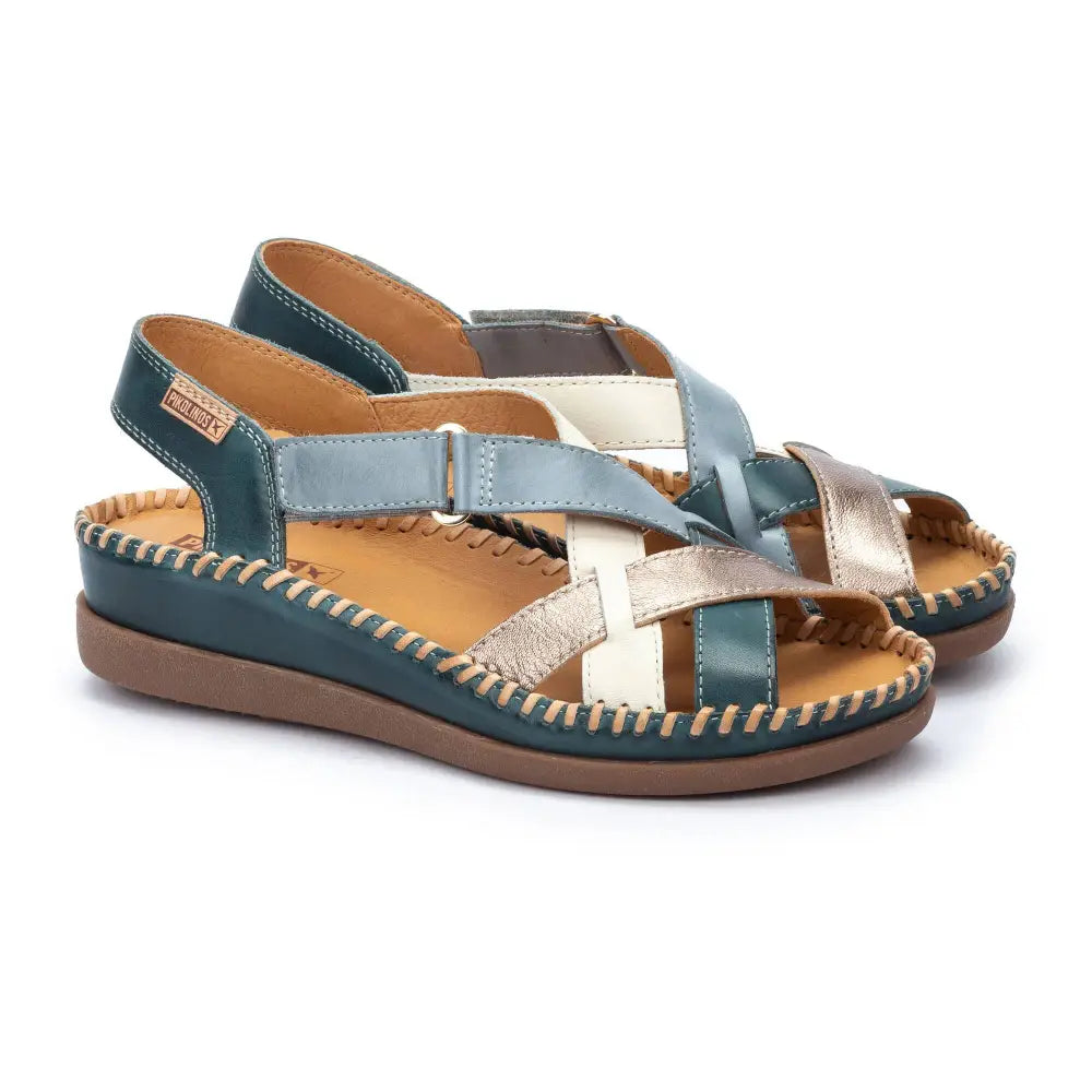 CADAQUESWomen's wedge sandals with multicolor straps