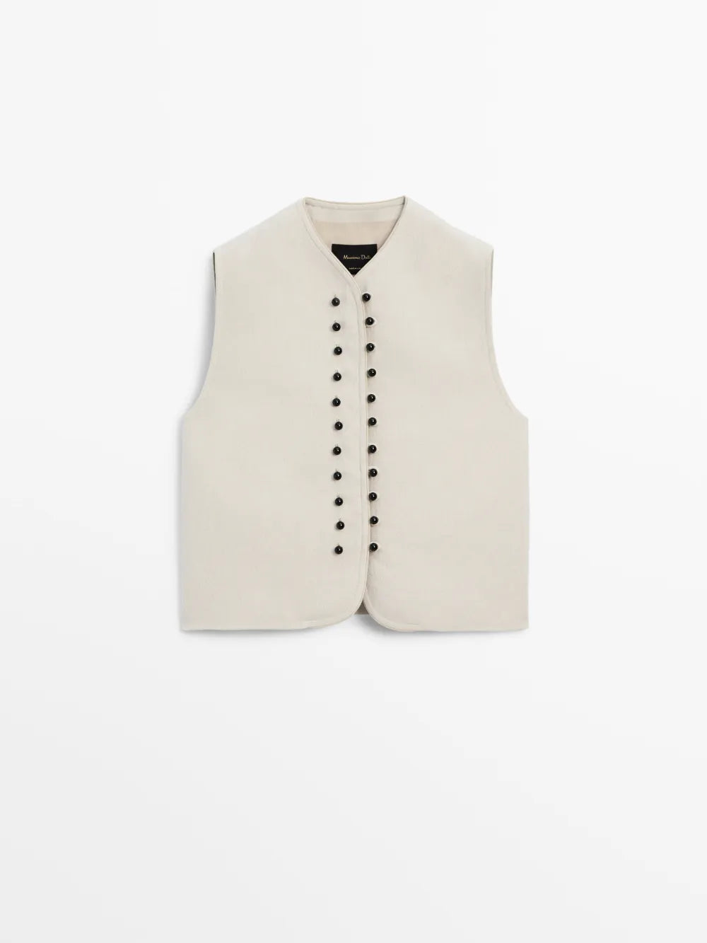 V-neck button vest