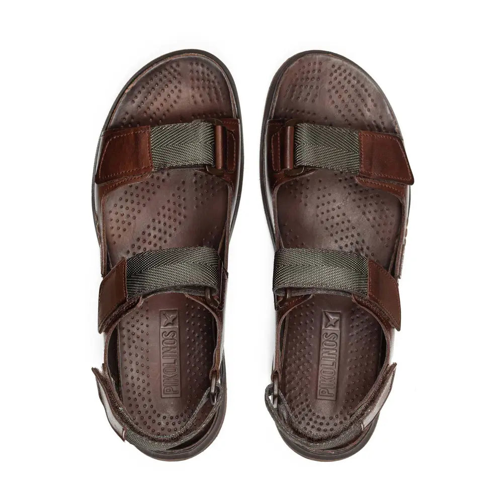 NIJARMen's flat sandals with Velcro closure