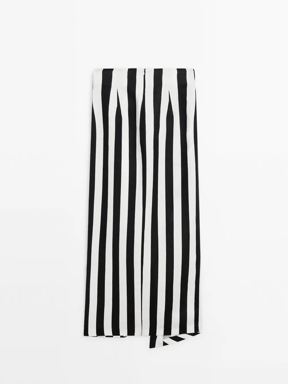Falda midi 100% lino rayas -studio