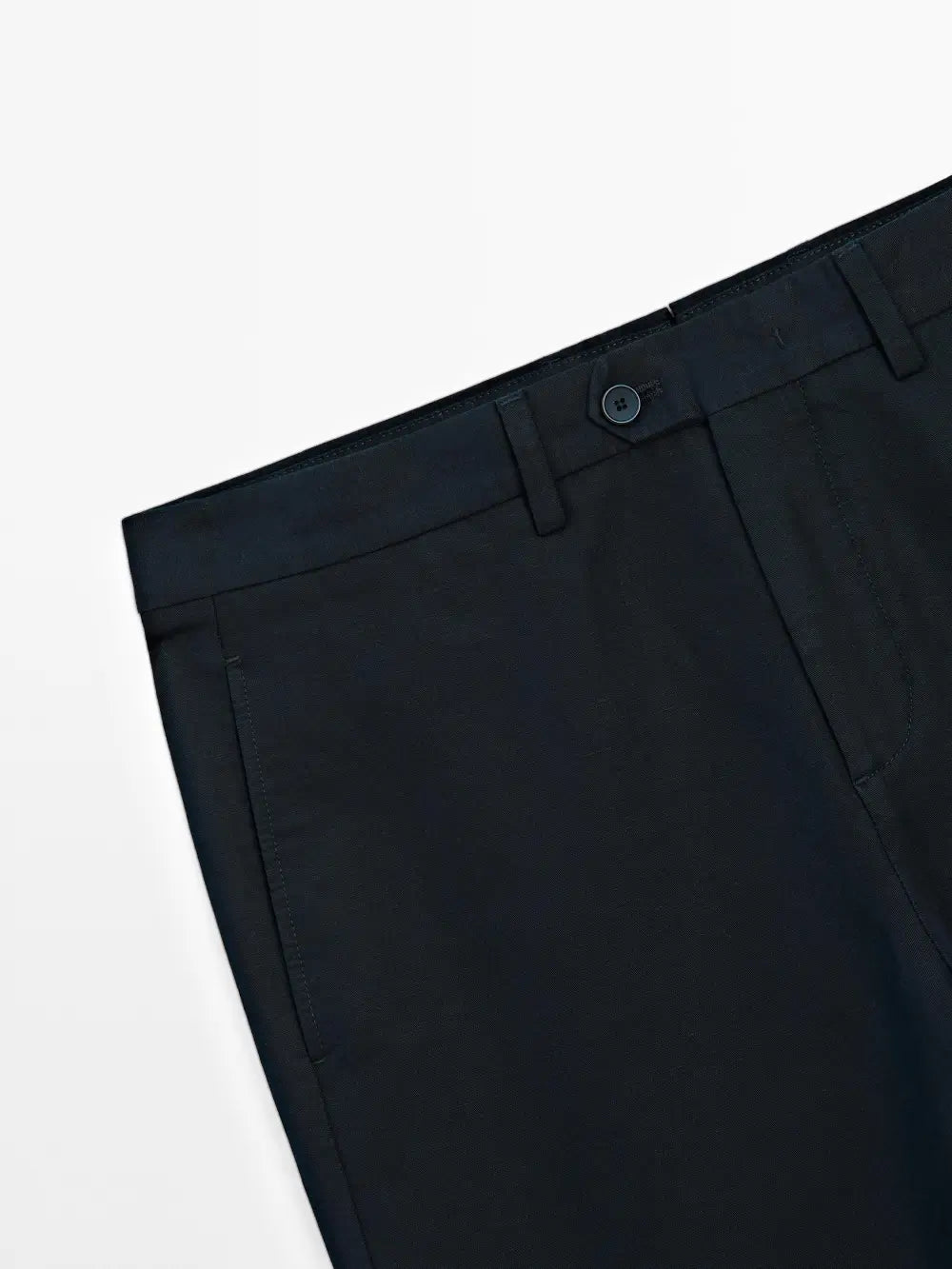 Tapered fit cotton linen trousers