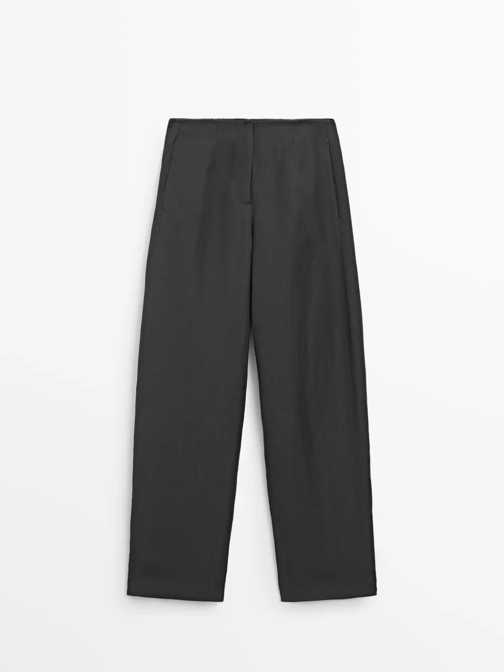 Pantalón traje total look con lino