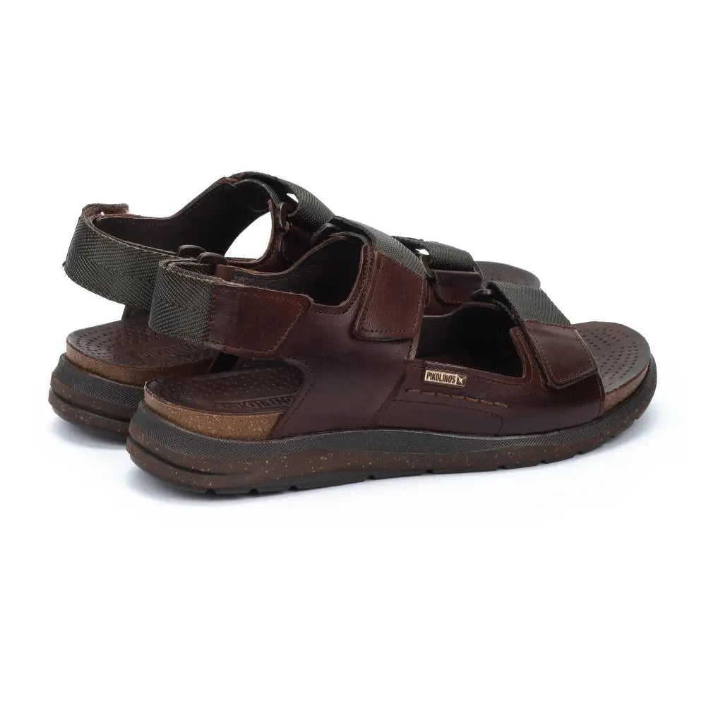 NIJARMen's flat sandals with Velcro closure