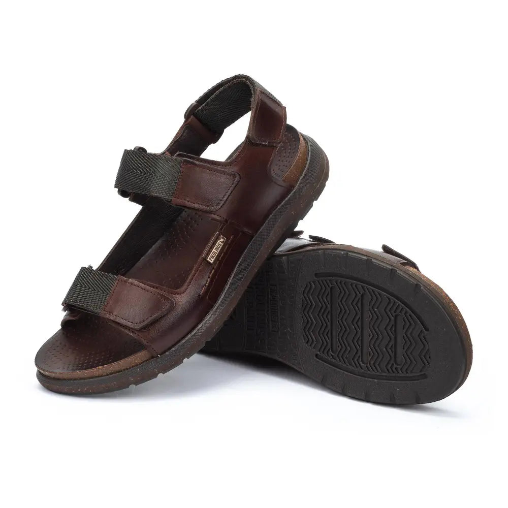NIJARMen's flat sandals with Velcro closure