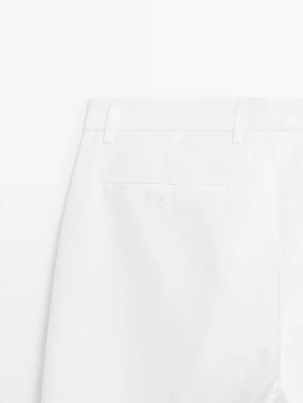 Tapered fit cotton linen trousers