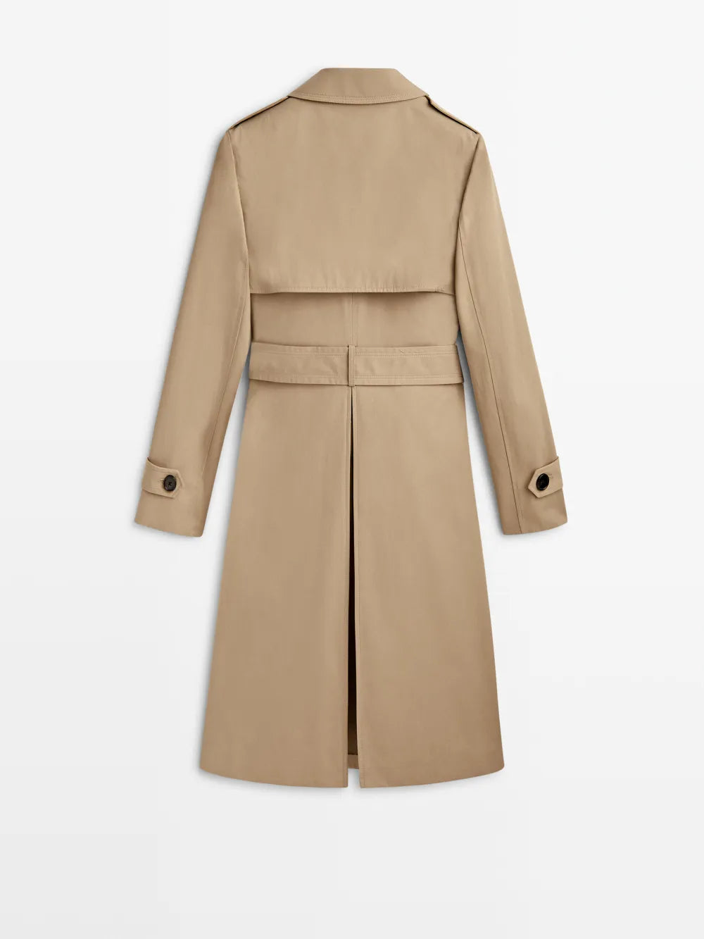 Gabardina con cinturón - CAMEL