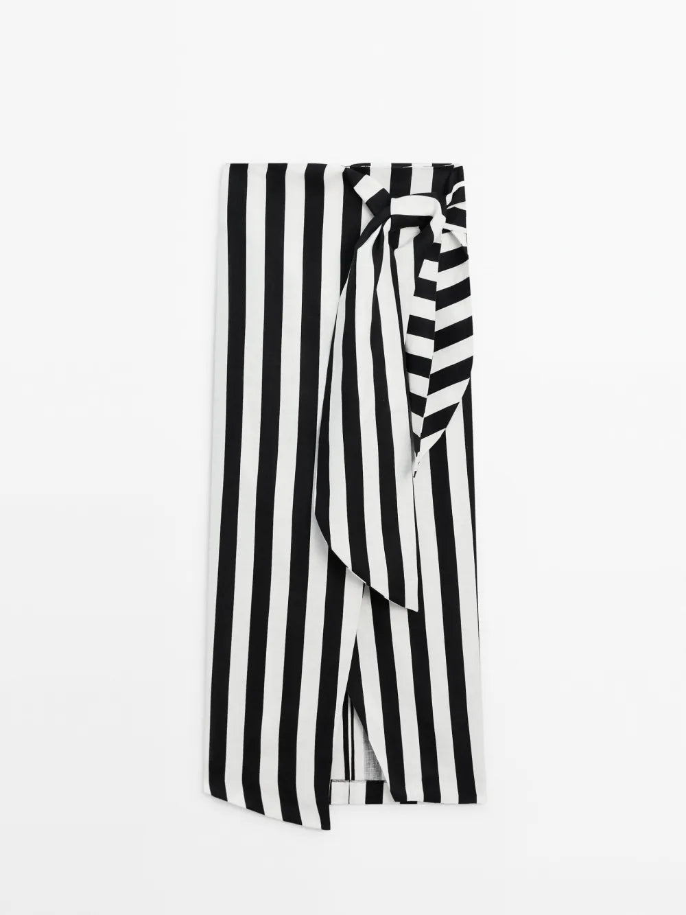 Falda midi 100% lino rayas -studio
