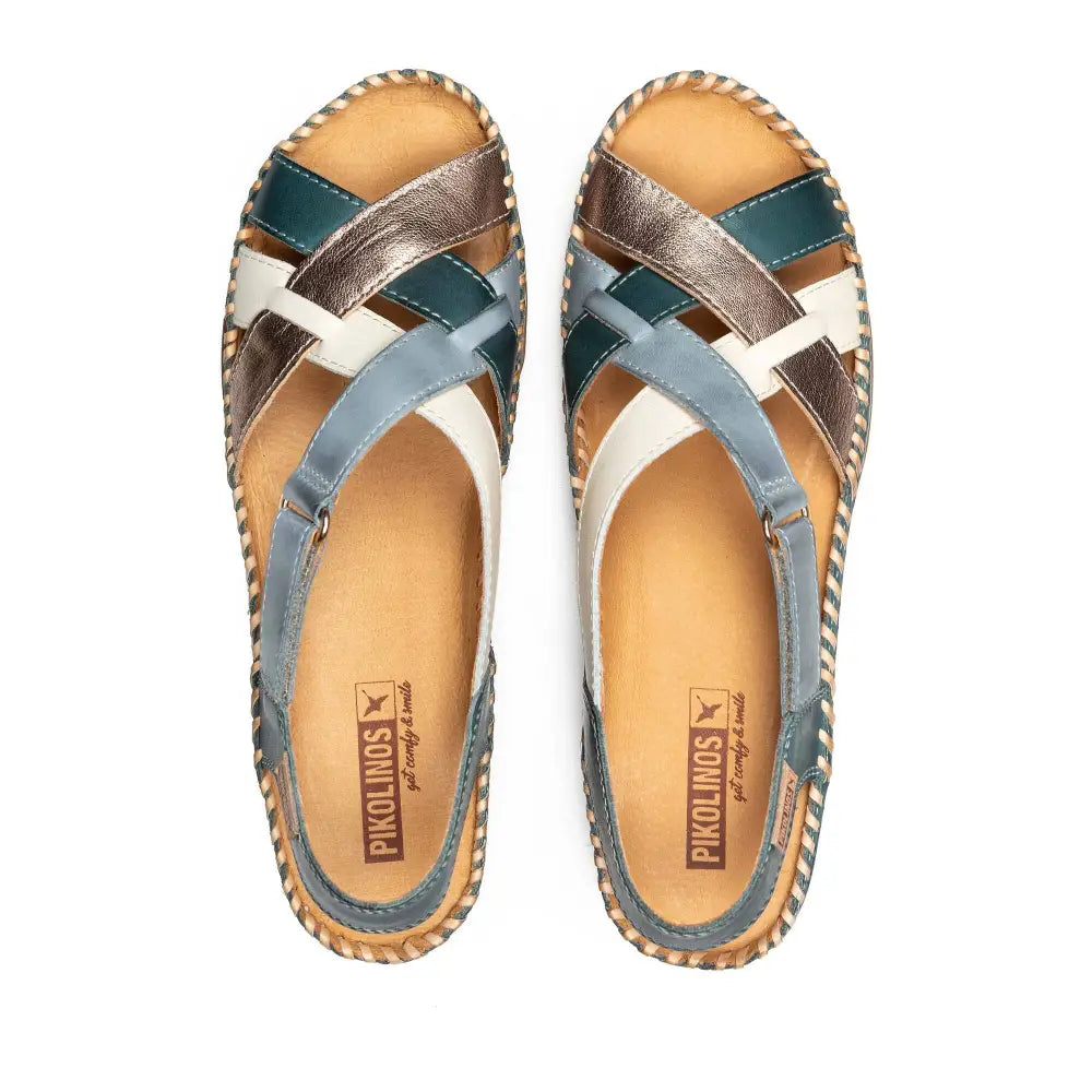 CADAQUESWomen's wedge sandals with multicolor straps