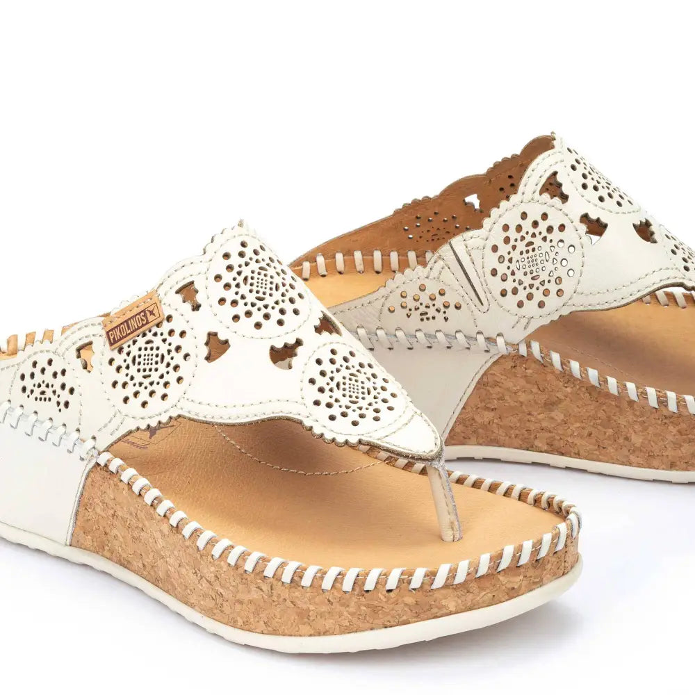 MARINAWomen’s punched leather platform sandals
