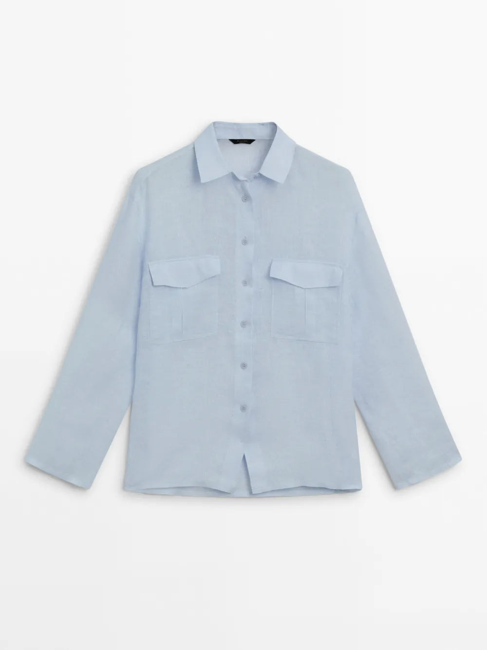 Camisa 100% lino bolsillos