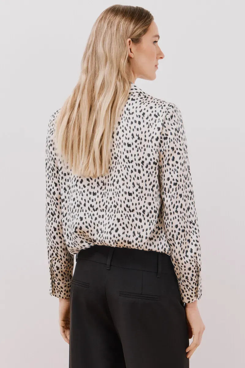Blusa satinada manga larga