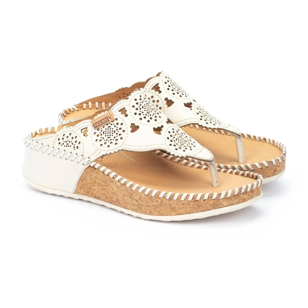 MARINAWomen’s punched leather platform sandals