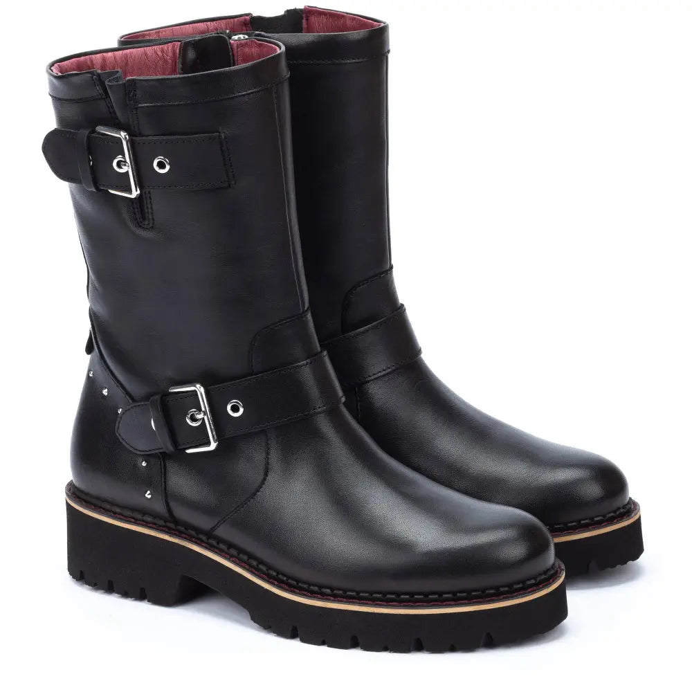 VICARBiker boots with buckle