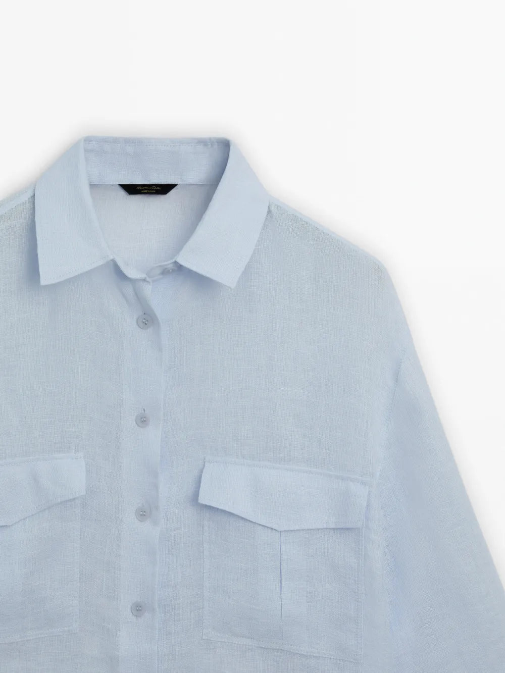 Camisa 100% lino bolsillos
