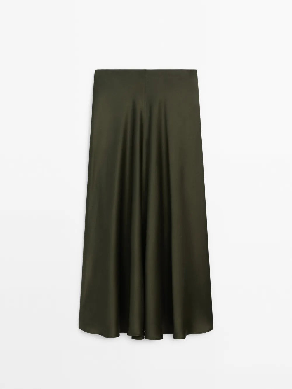Falda midi lencera fluida