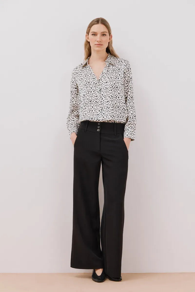 Blusa satinada manga larga