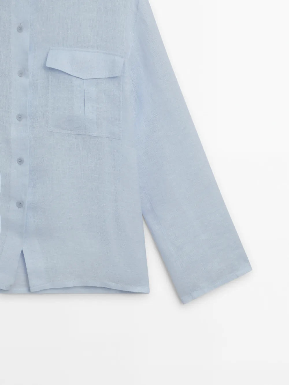 Camisa 100% lino bolsillos