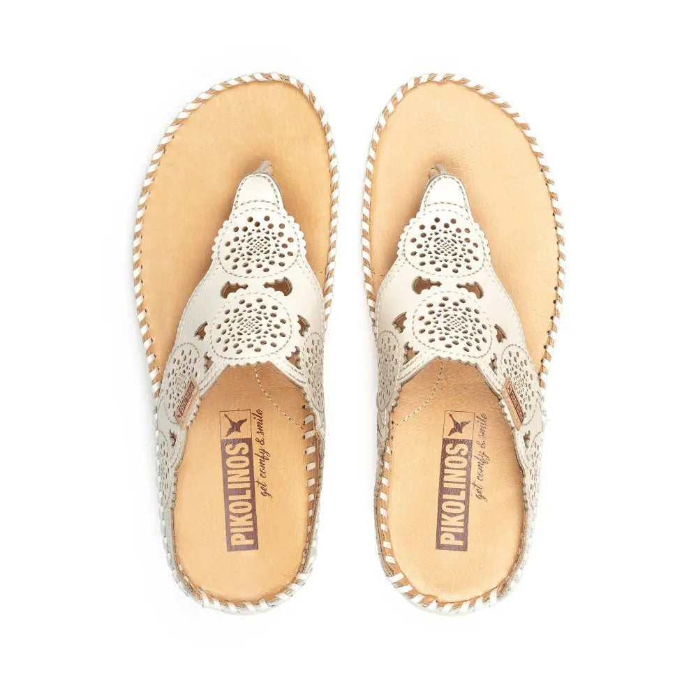 MARINAWomen’s punched leather platform sandals