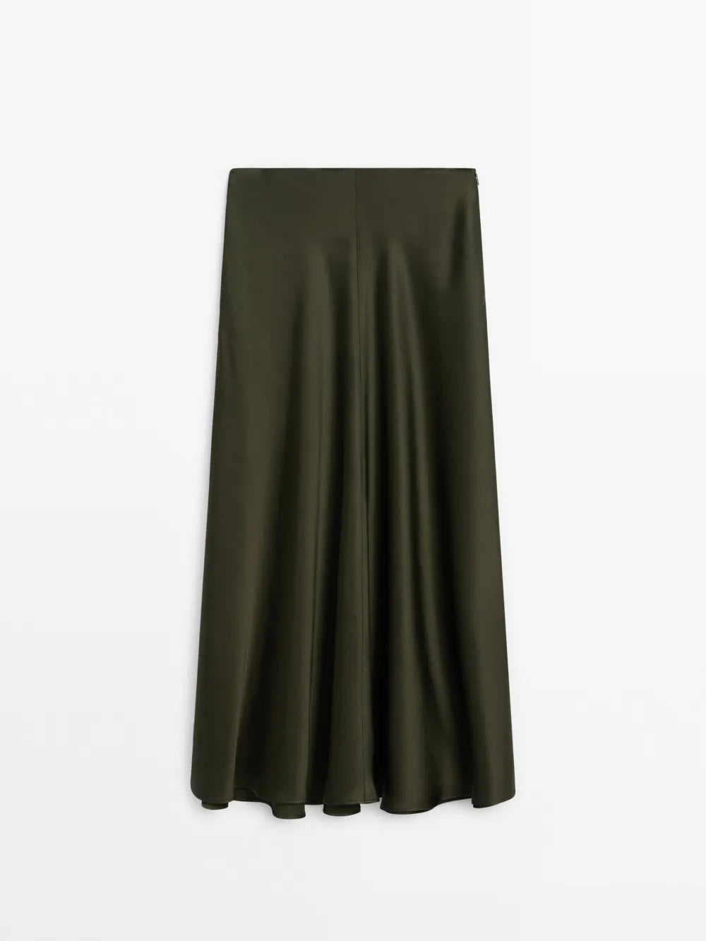 Falda midi lencera fluida