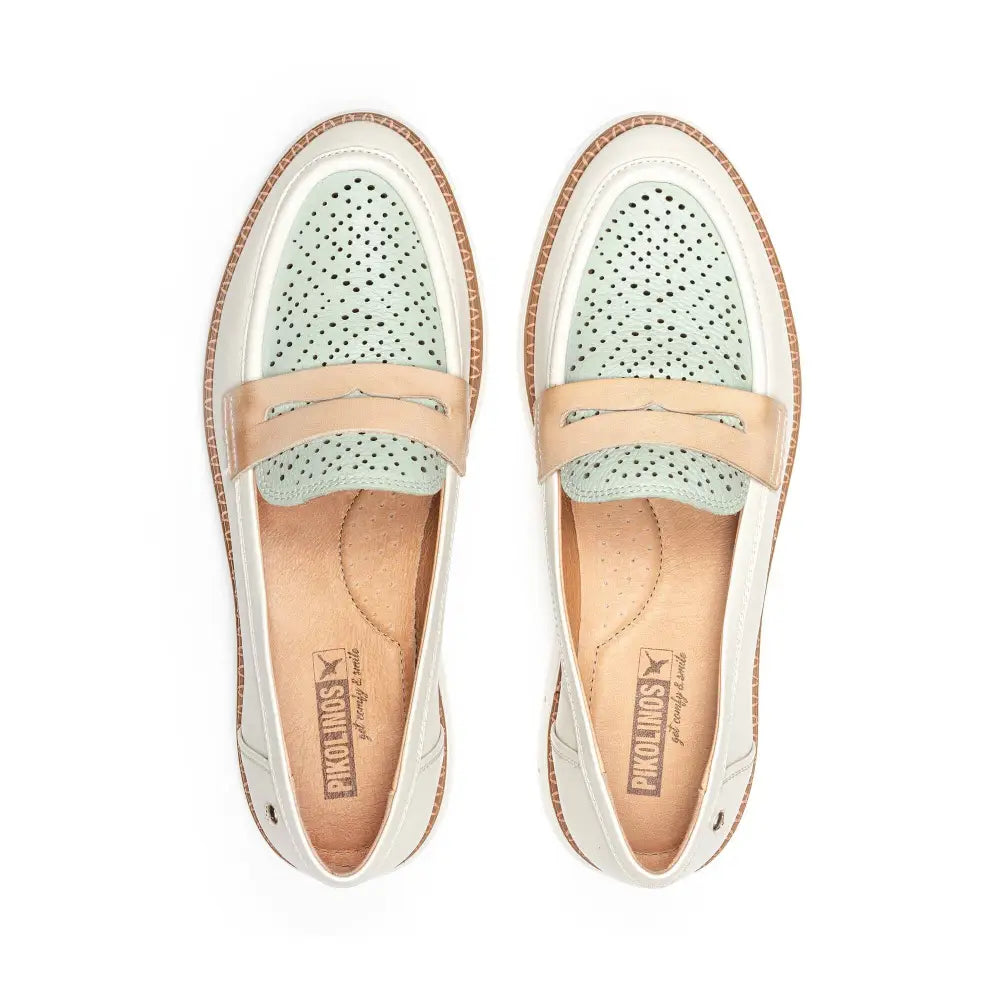 HENARESWomen’s mixed penny loafers