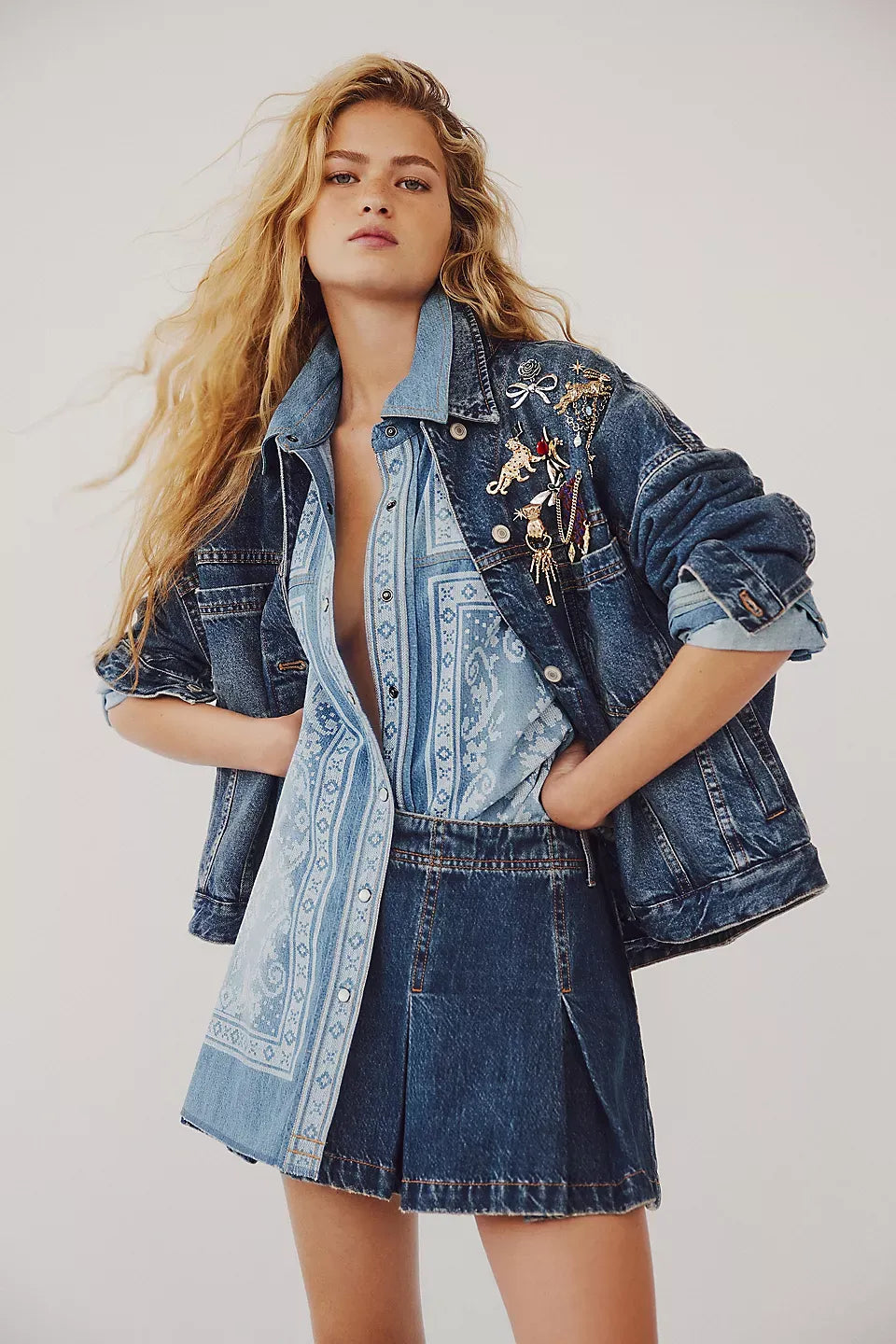We The Free Opal Swing Denim Jacket