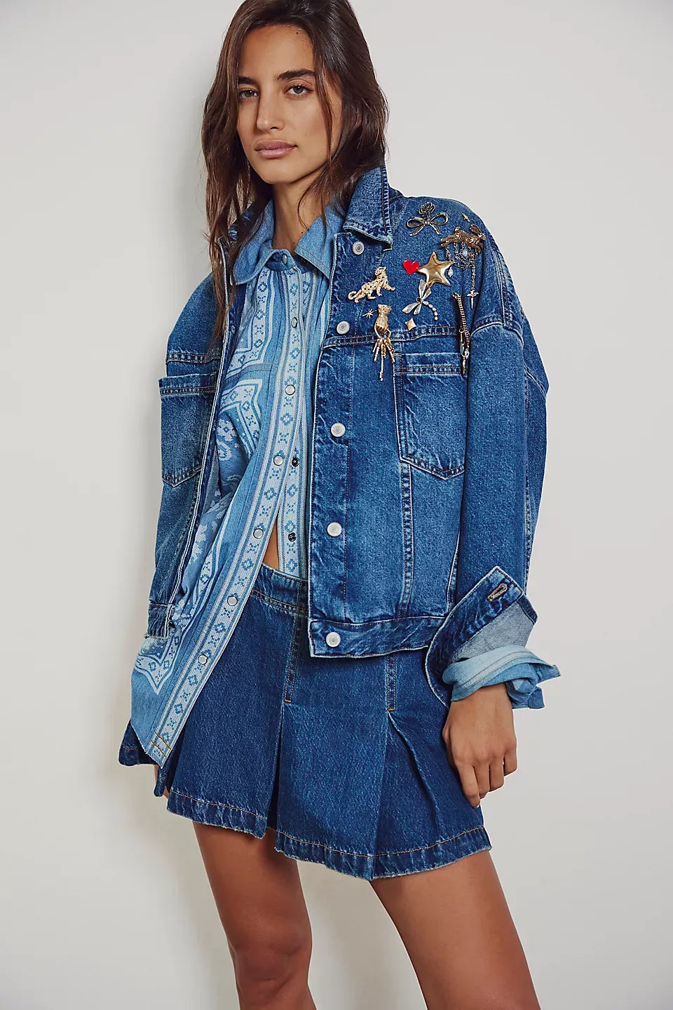 We The Free Opal Swing Denim Jacket
