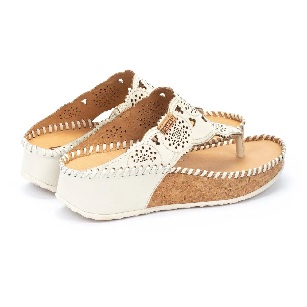 MARINAWomen’s punched leather platform sandals